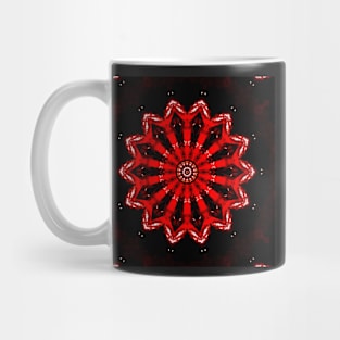 Ominous Red Kaleidoscope pattern (Seamless) 17 Mug